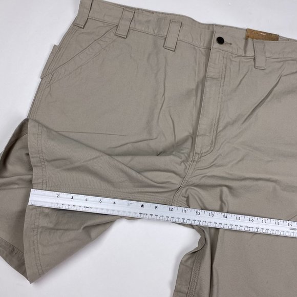 NEW Carhartt B147 TAN Original Fit Canvas Work Shorts Mens 46 x 10 Cotton - Picture 11 of 11